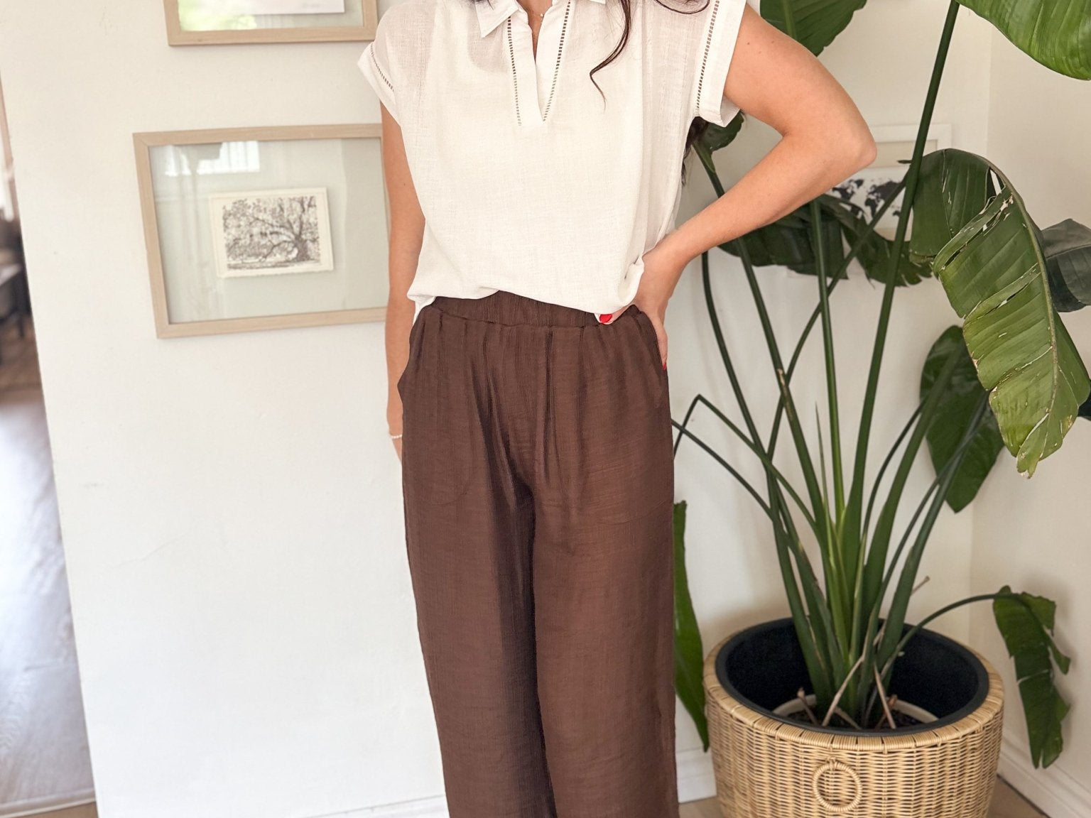The Lucy Brown Casual Pants - Love and Lee Apparel