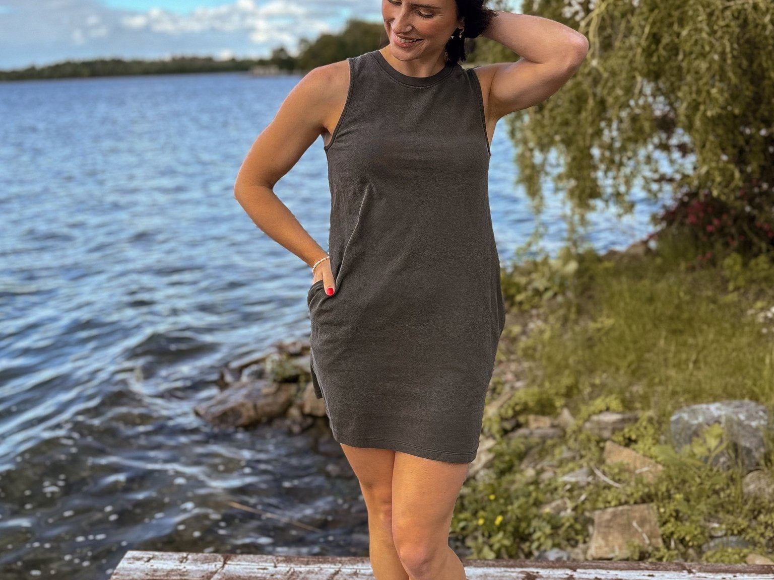 The Lakehouse Pigment Dyed Sleeveless Dress - Love and Lee Apparel