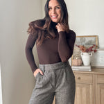 The 'Gathered' Long Sleeve Rolled Neck Top - Love and Lee Apparel