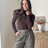 The 'Gathered' Long Sleeve Rolled Neck Top - Love and Lee Apparel