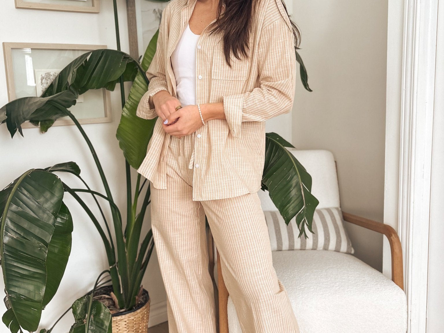 Veronica Gauze Pants in Khaki - Love and Lee Apparel