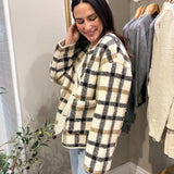 The Sabrina Plaid Button Down Teddy Jacket - Love and Lee Apparel