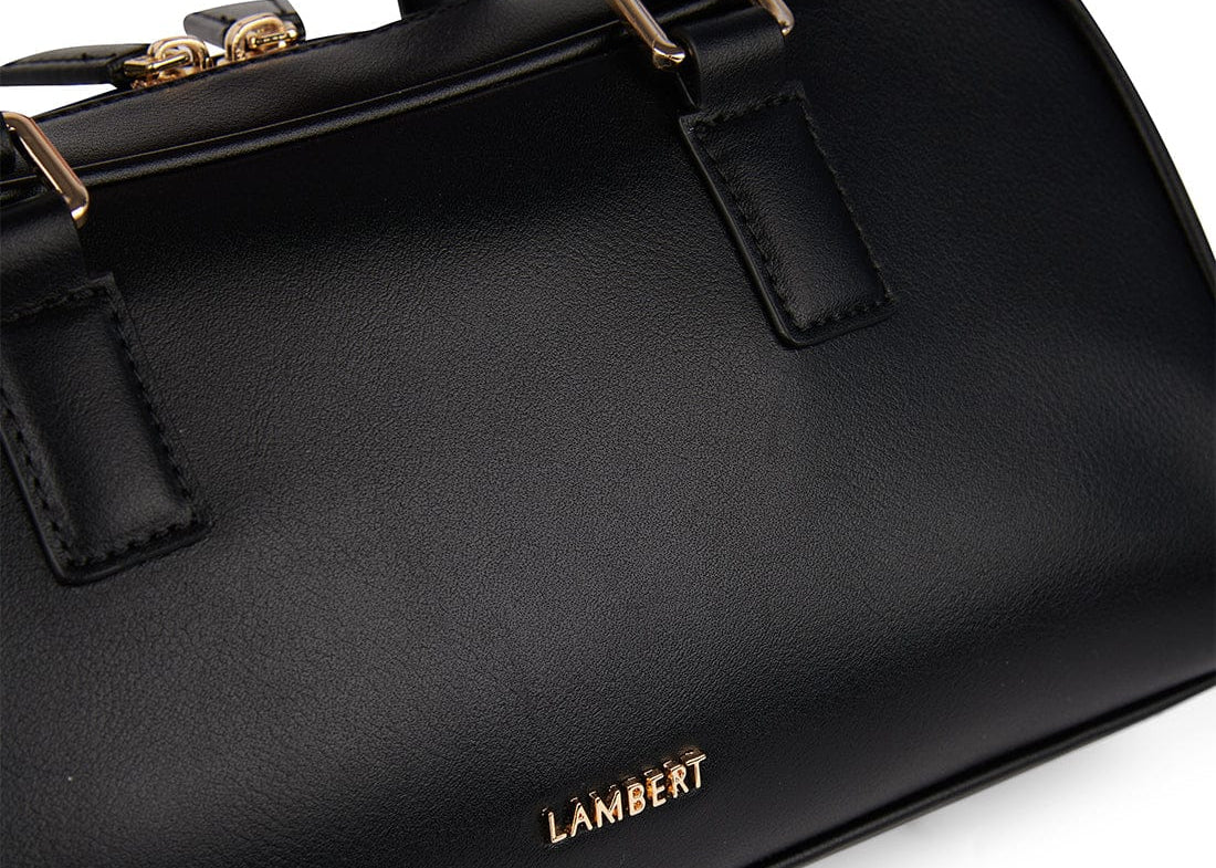 The Camille – 2 - in - 1 Black Vegan Leather Handbag - Love and Lee Apparel