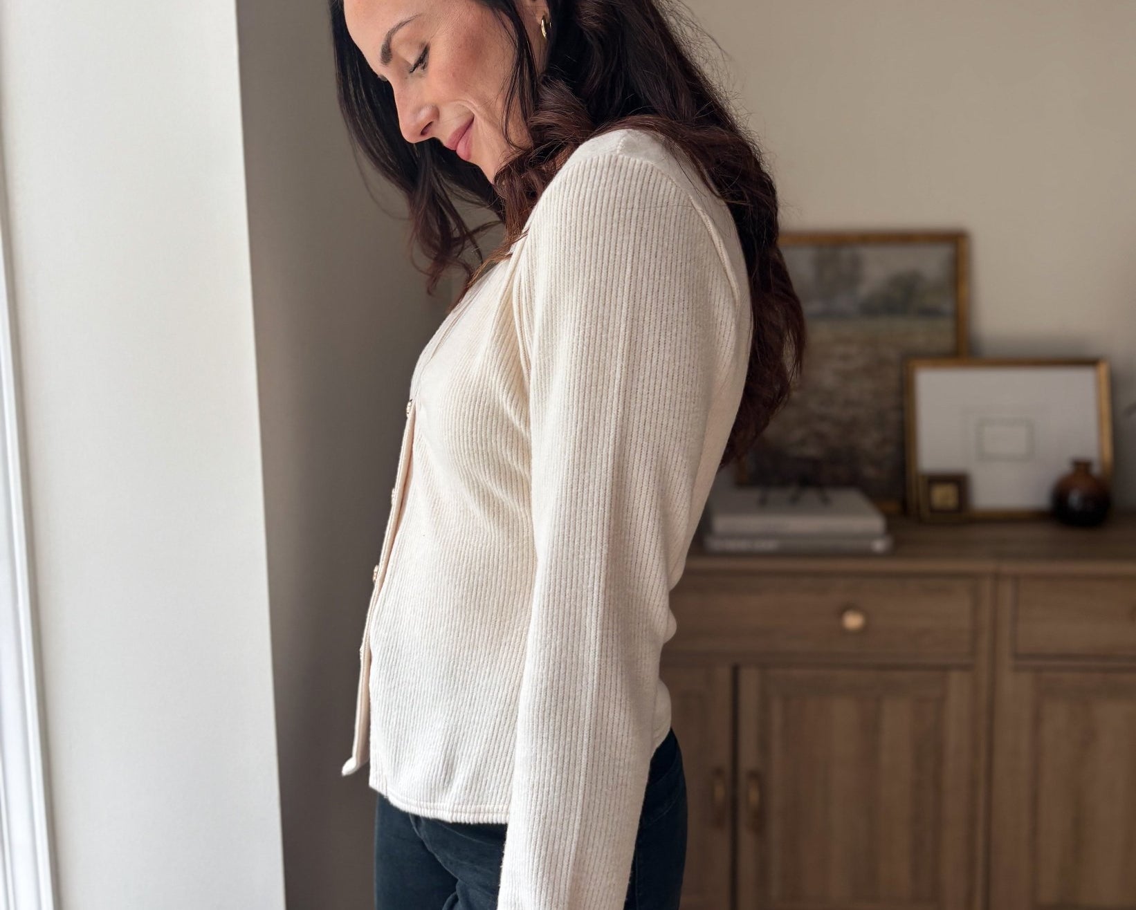 The Cork & Candle Soft Ribbed V-Neck Cardigan - Love and Lee Apparel