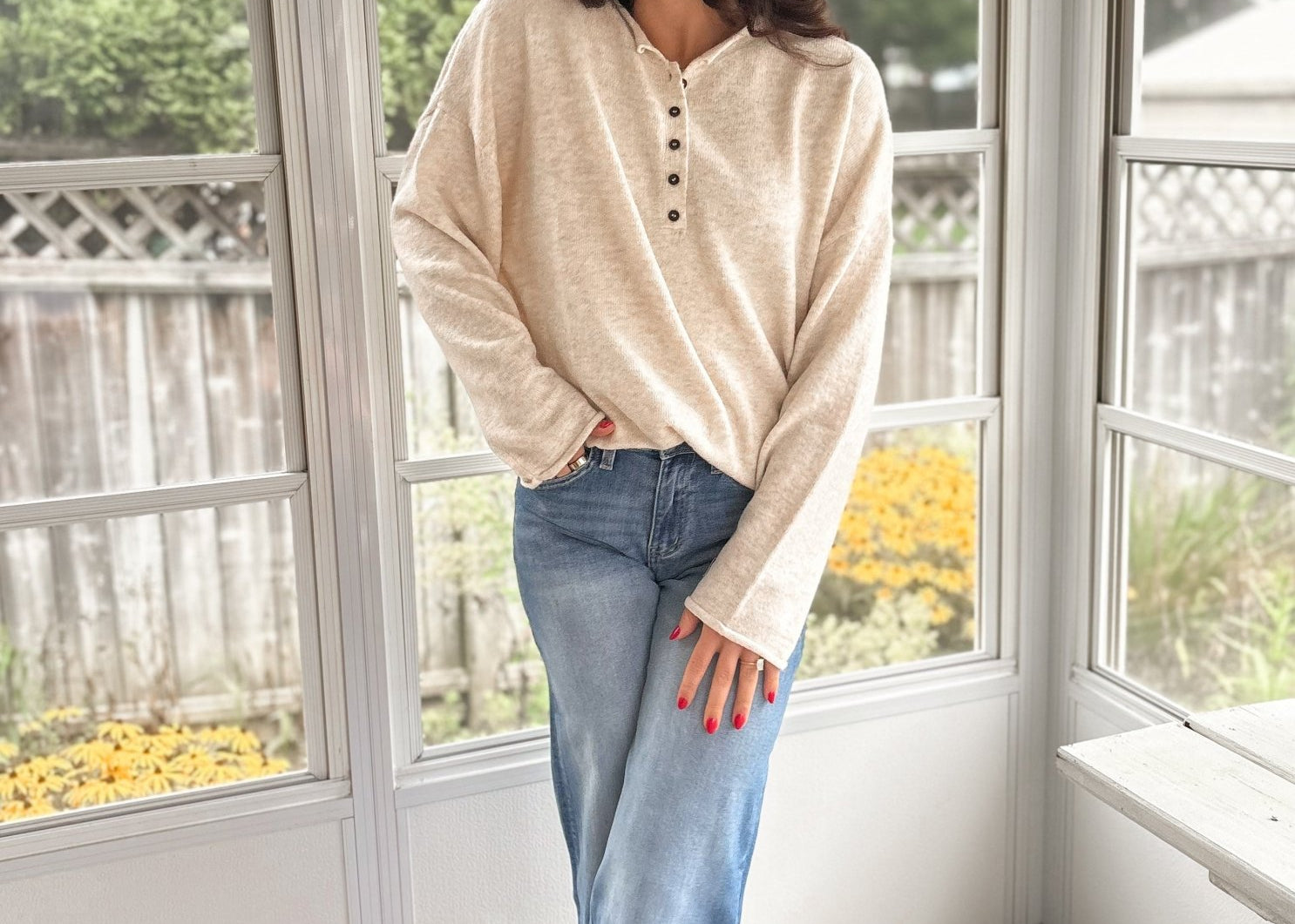 The Lainey High Rise Medium Wash Cuffed Wide Jeans - Love and Lee Apparel