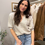 Liva V - neck Short Sleeve Cardigan - Love and Lee Apparel