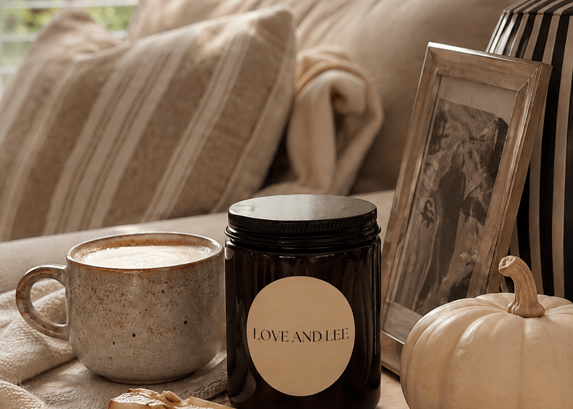 Ambrosia Chai + Pumpkin Wood-Wick 8 oz. Candle - Love and Lee Apparel
