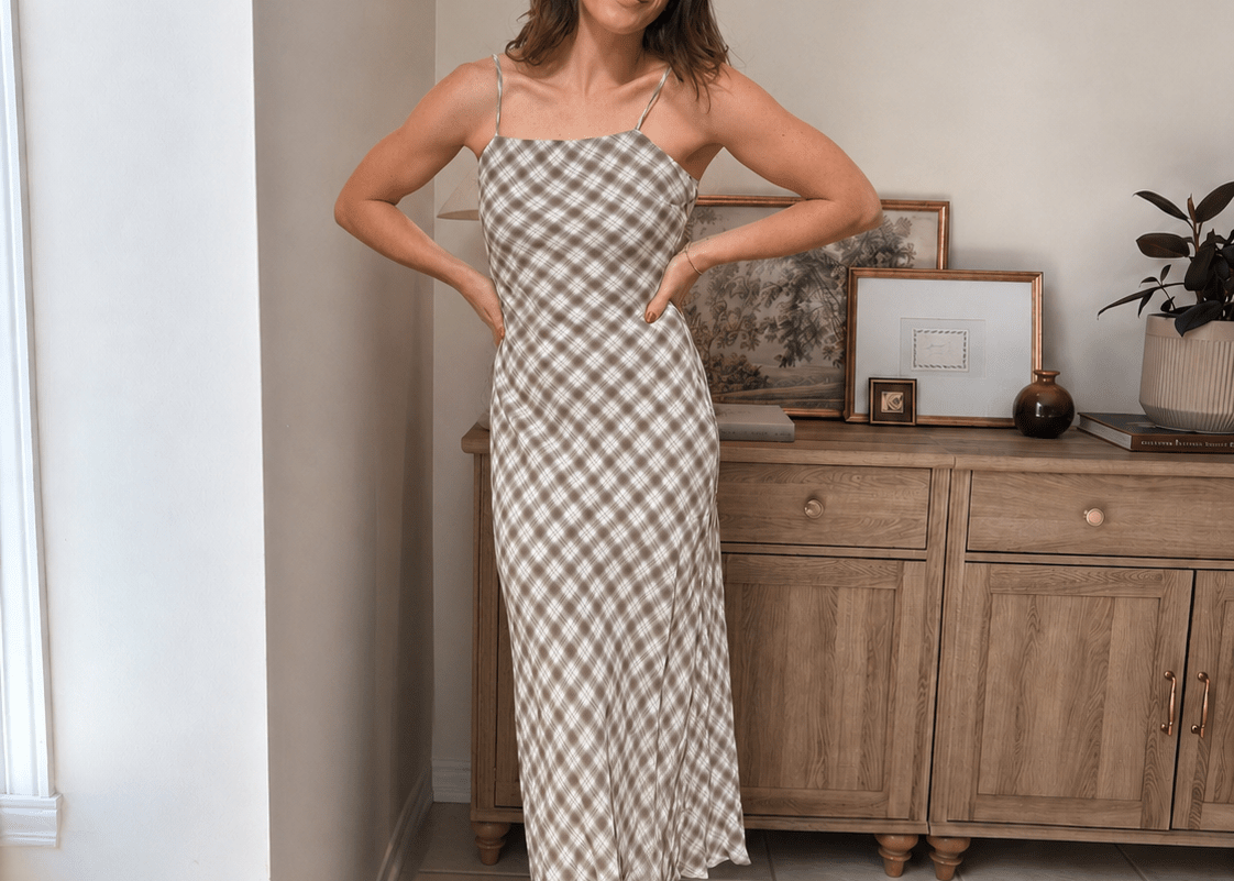 The Bethany Plaid Spaghetti Strap Midi Dress - Love and Lee Apparel