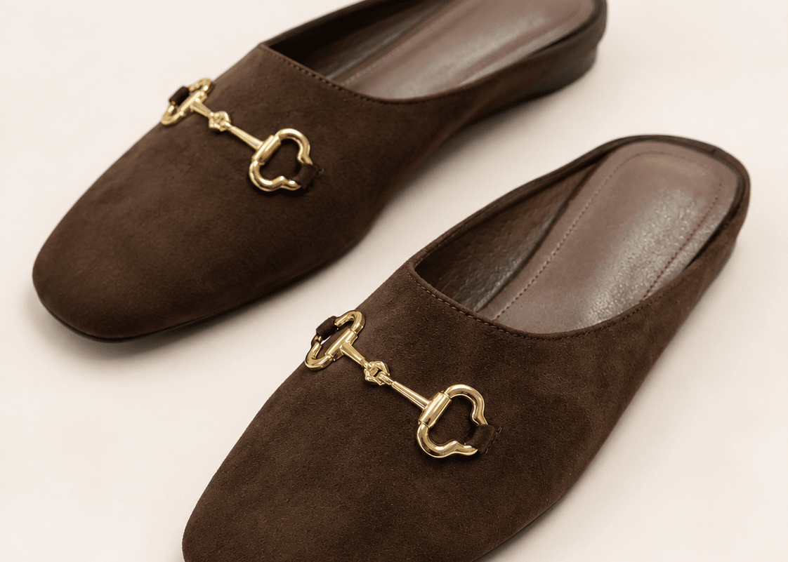 Oxford Horsebit Suede Mule Flat Shoe - Love and Lee Apparel