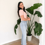 The Meave Bow Tie Short Puff Sleeve Blouse in Pink - Love and Lee Apparel