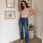 The Rudie Mid-High Rise Straight Leg Denim - Love and Lee Apparel