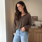 The 'Espresso Hour' Lightweight Button Down Knit Cardigan - Love and Lee Apparel