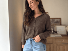 The 'Espresso Hour' Lightweight Button Down Knit Cardigan - Love and Lee Apparel