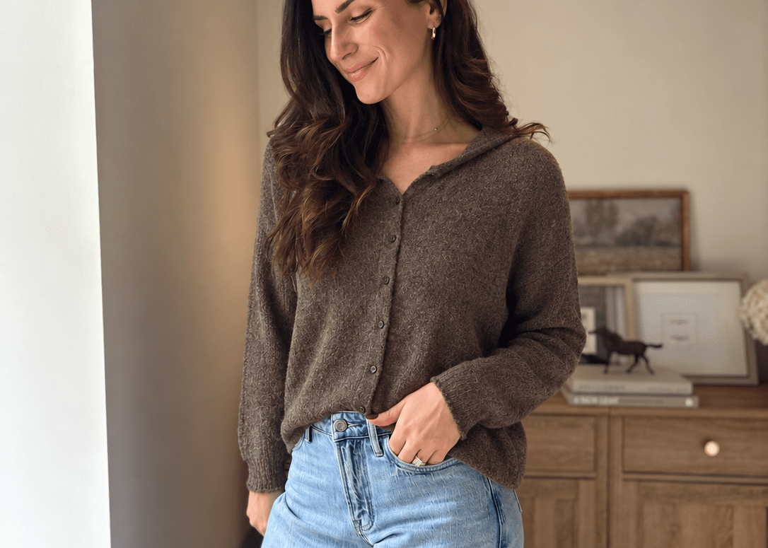 The 'Espresso Hour' Lightweight Button Down Knit Cardigan - Love and Lee Apparel