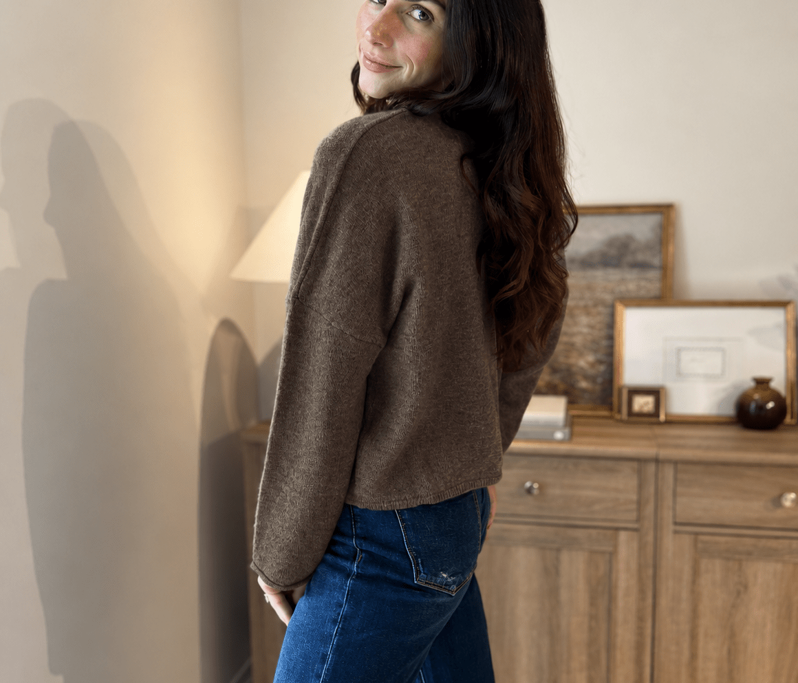 The 'Espresso Hour' Lightweight Button Down Knit Cardigan - Love and Lee Apparel