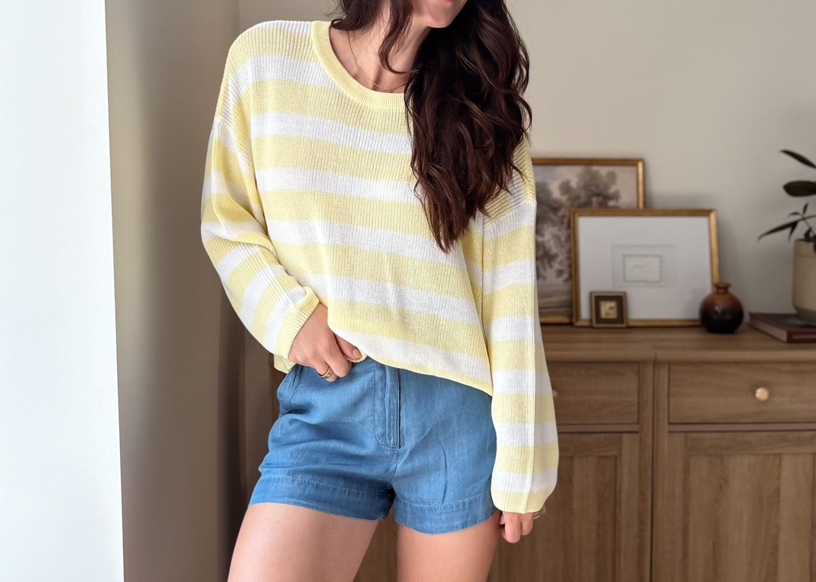 The Vicky Stripe Long Sleeve Cozy Knit Top - Love and Lee Apparel