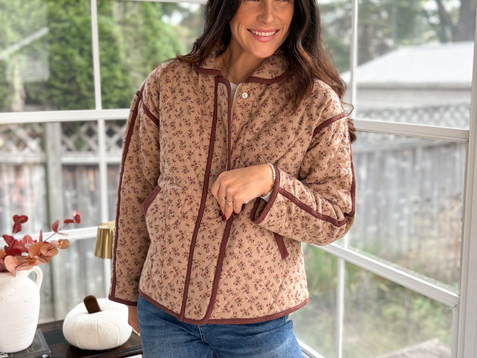 Briarwood Cotton Floral Quilted Jacket - Love and Lee Apparel