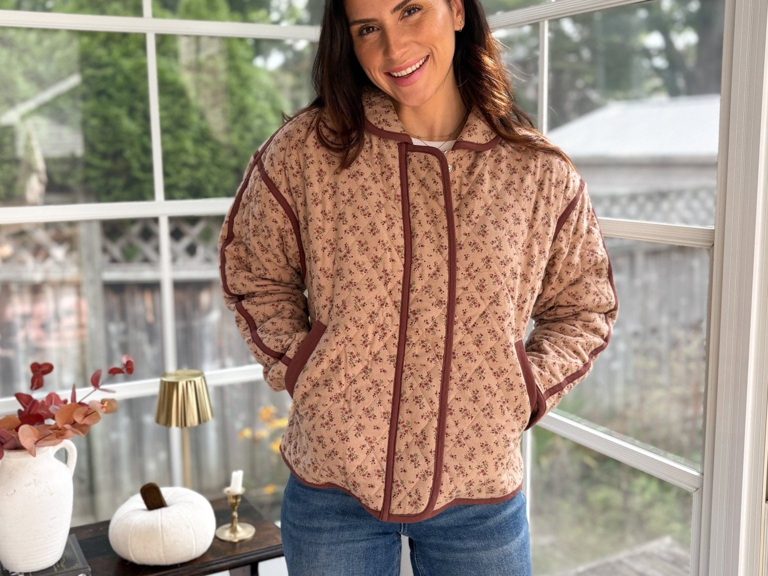 Briarwood Cotton Floral Quilted Jacket - Love and Lee Apparel