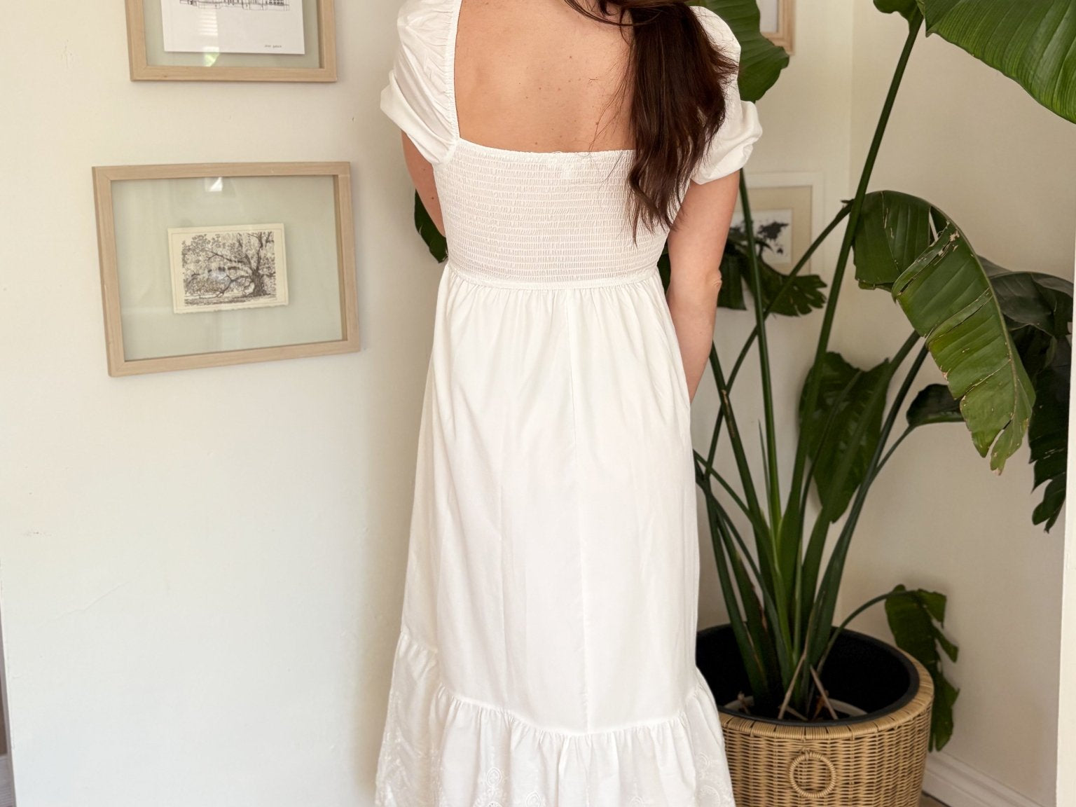 Ariel Eyelet Hem Midi Dress - Love and Lee Apparel