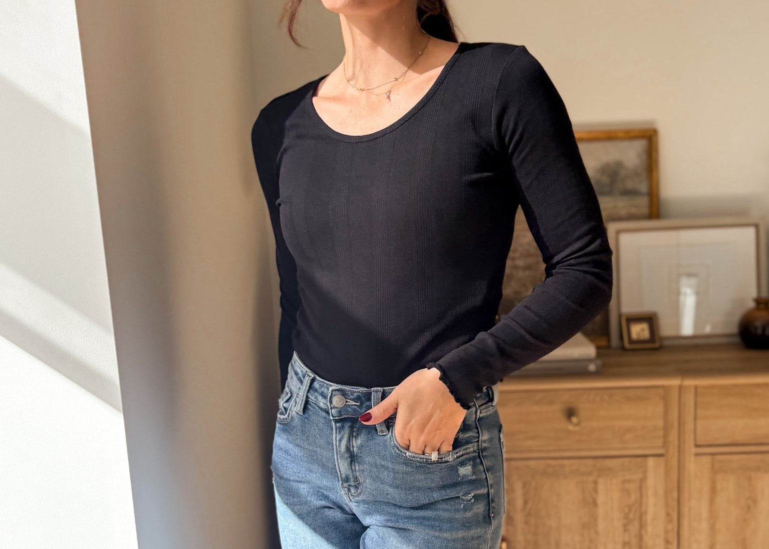 The Orchard Roundneck Long Sleeve Top - Love and Lee Apparel