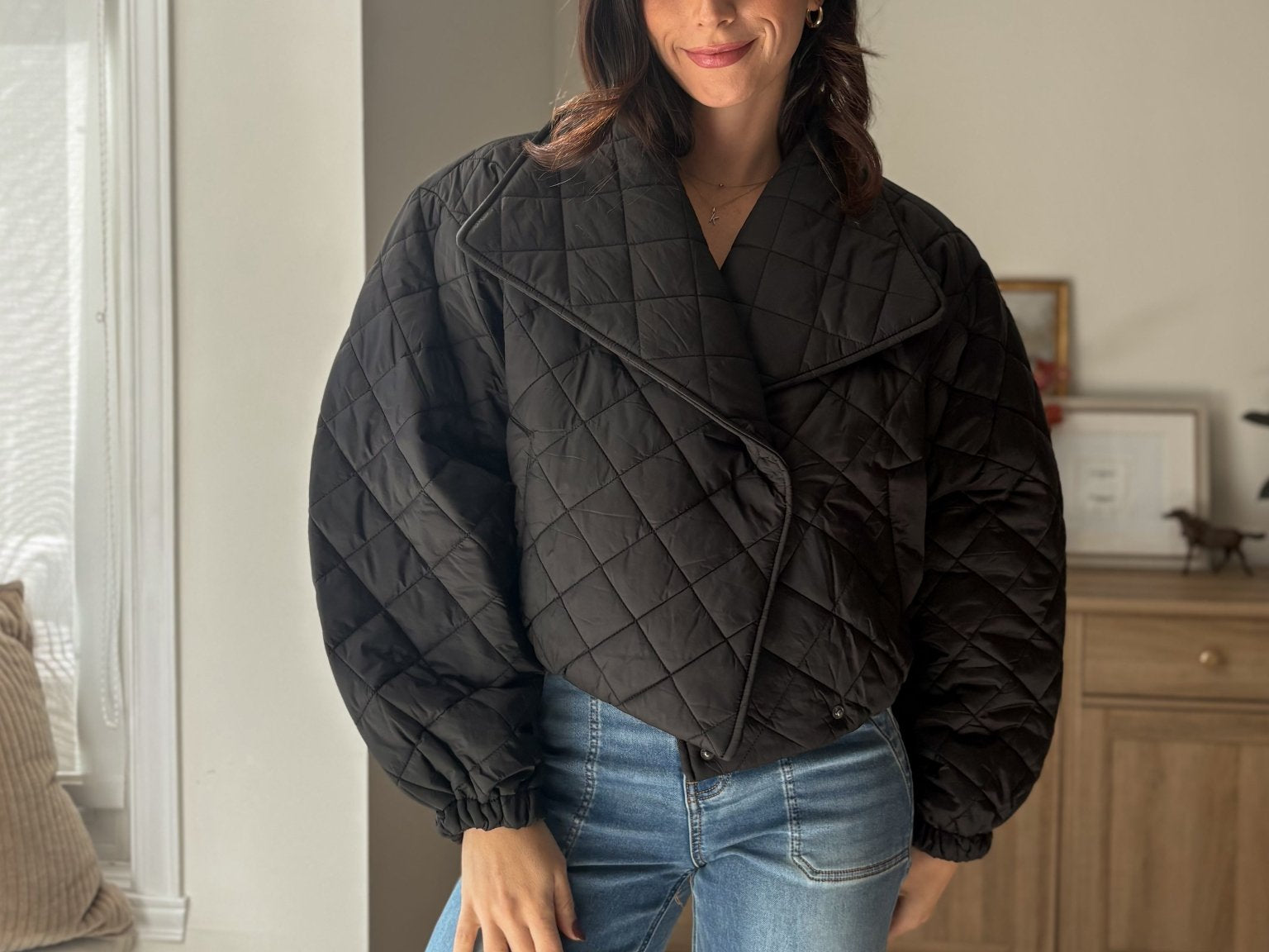 The 'Pumpkin Picking Patch' Quilted Shawl Cropped Puffer Jacket- 2 Colours Available - Love and Lee Apparel