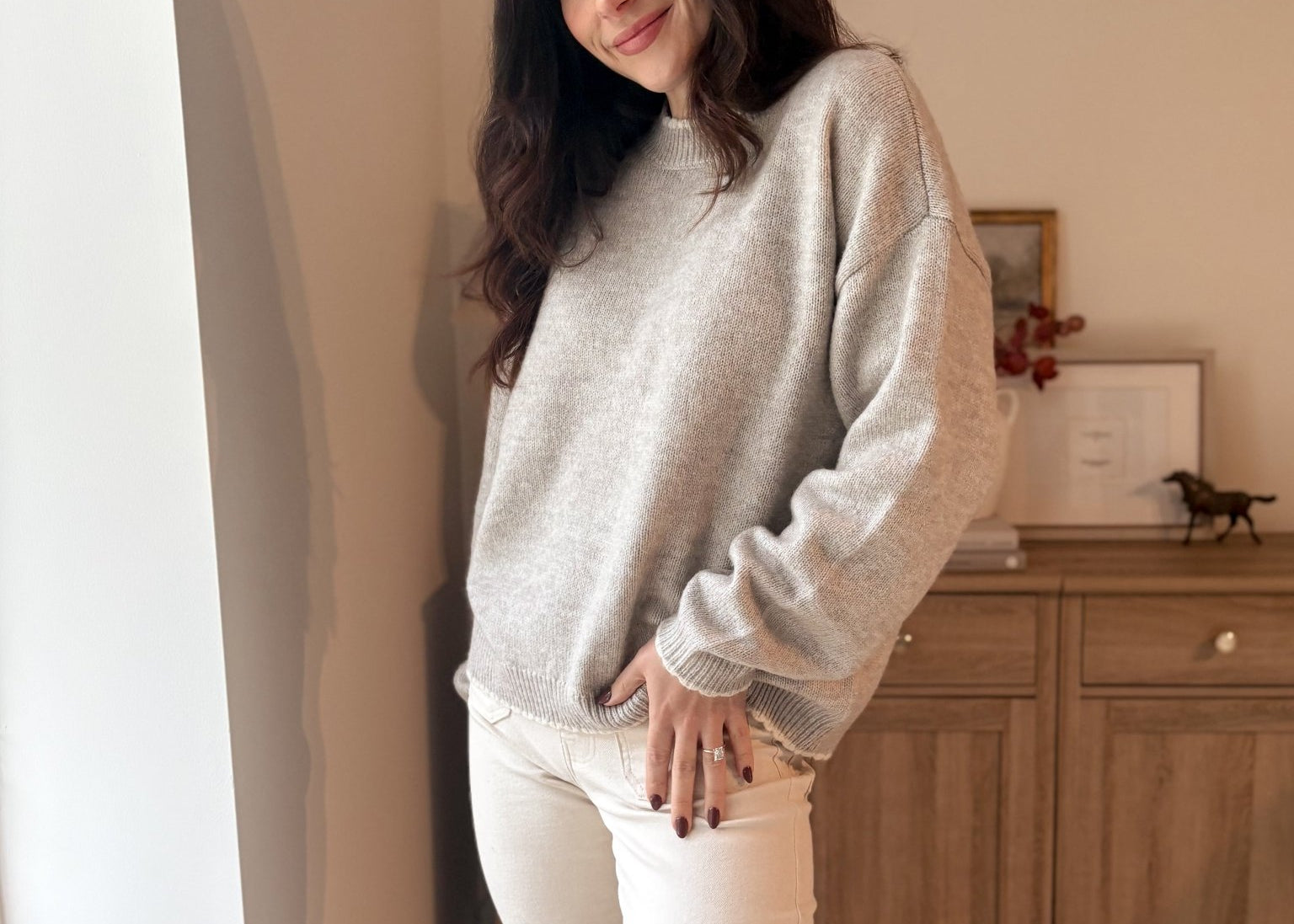 The London Fog Contrast Edge Crew Neck Long Sleeve Pullover - Love and Lee Apparel