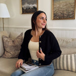 The Eugenie Contrast Stitch Trim Button Down Knit Cardigan - Love and Lee Apparel