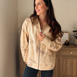 The Countryside Stables Western Horse Print Zip Up Jacket - Love and Lee Apparel