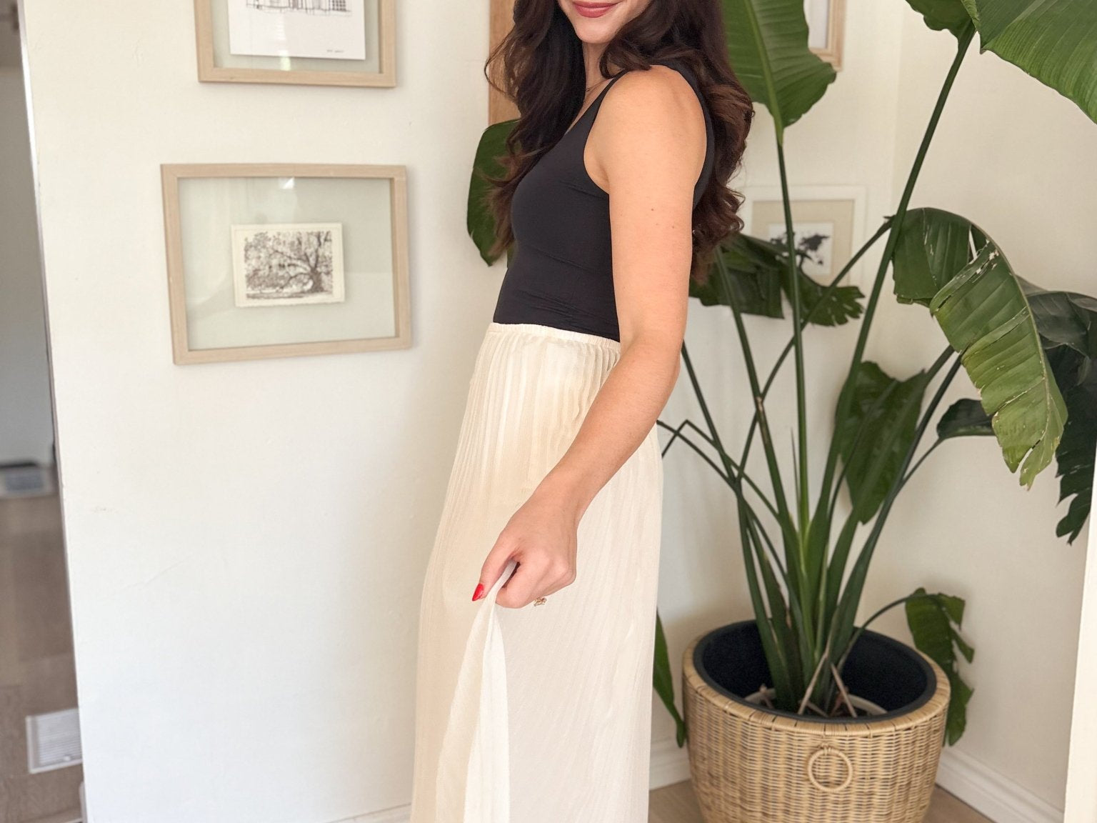 Tia High Waisted Pleated Skirt - Love and Lee Apparel