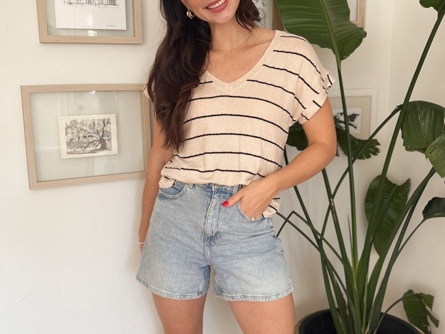 The Blake Casual Beige Top - Love and Lee Apparel