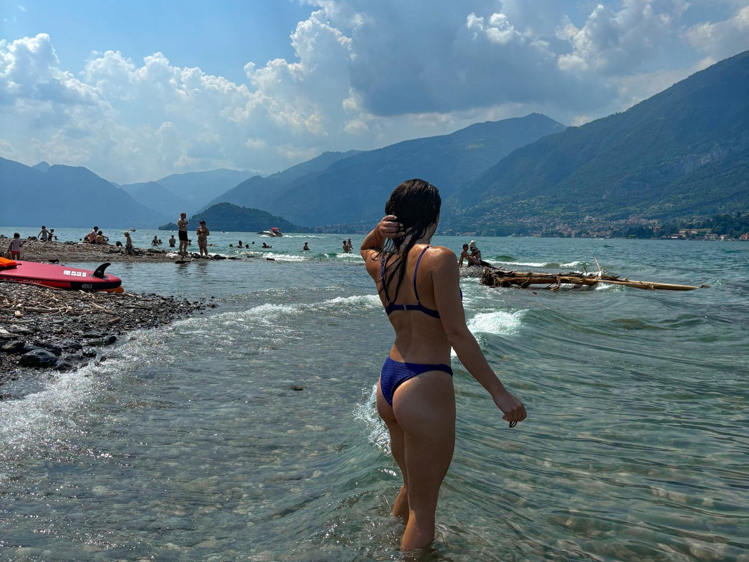 Como Blue Shirred Bikini Bottoms - Love and Lee Apparel