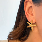 Starfish Stud Earrings 18K Gold Plated - Love and Lee Apparel