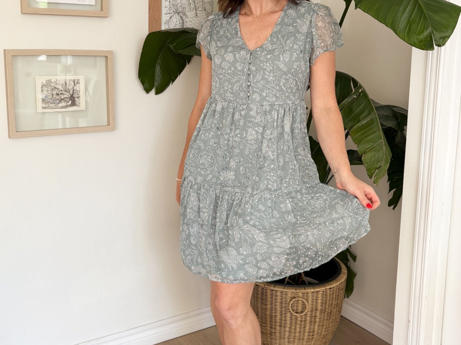 The Emma Blue Swiss Dot Dress - Love and Lee Apparel
