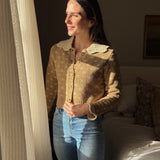 The Colette Crochet Scallop Collar Button Down Knit Cardigan - Love and Lee Apparel