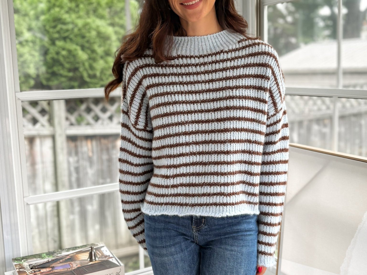 'Cozy Library' Knit Crewneck Sweater - Love and Lee Apparel