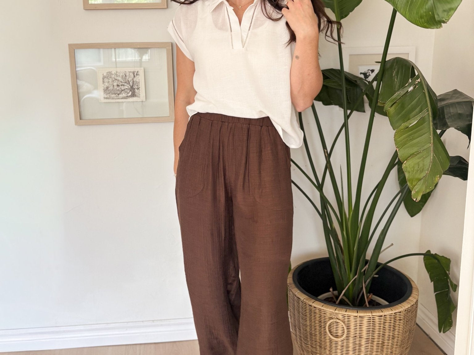 The Lucy Brown Casual Pants - Love and Lee Apparel