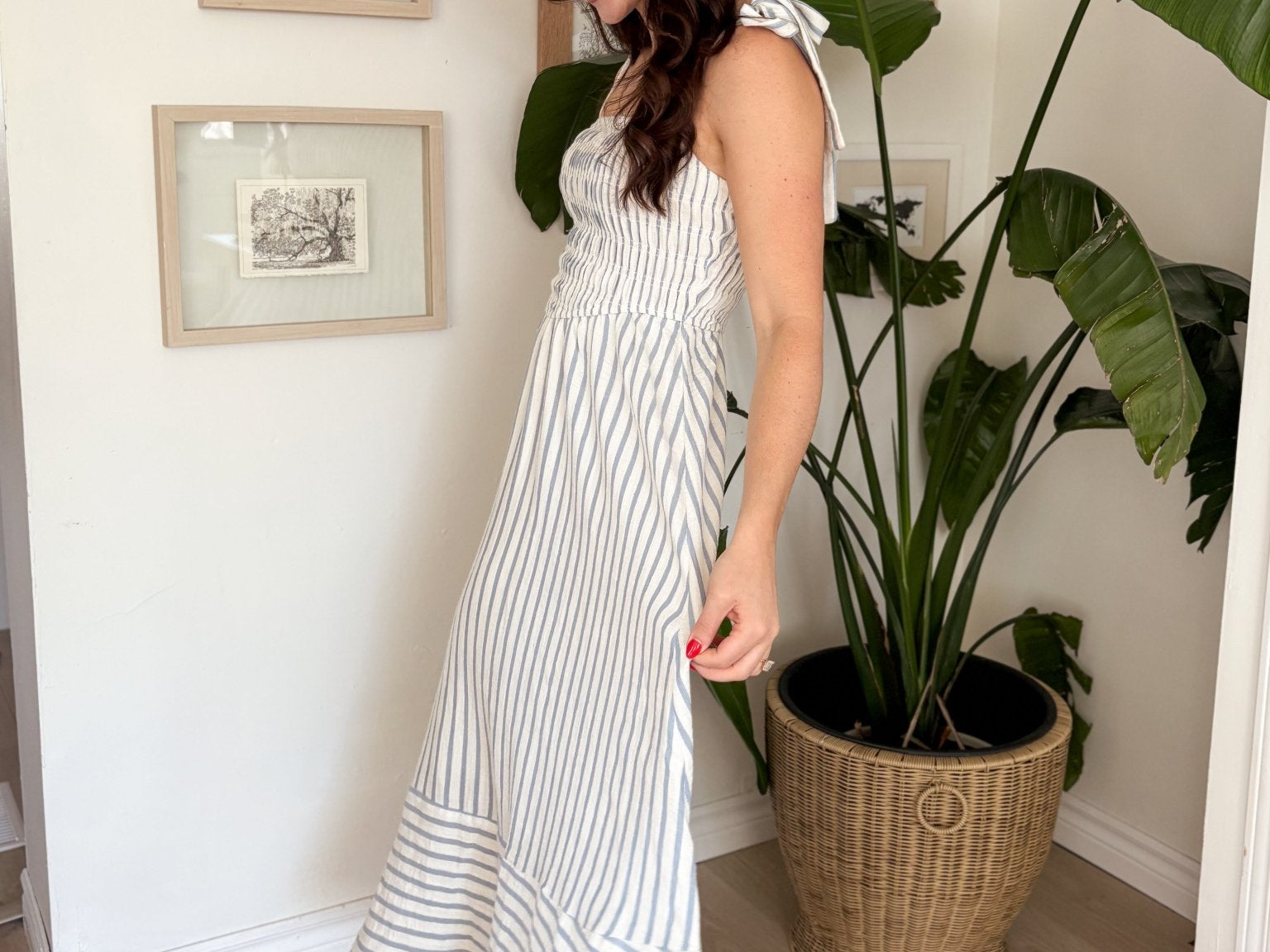 The Blake Blue And White Striped Dress - Love and Lee Apparel