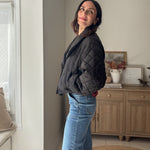 The 'Pumpkin Picking Patch' Quilted Shawl Cropped Puffer Jacket- 2 Colours Available - Love and Lee Apparel