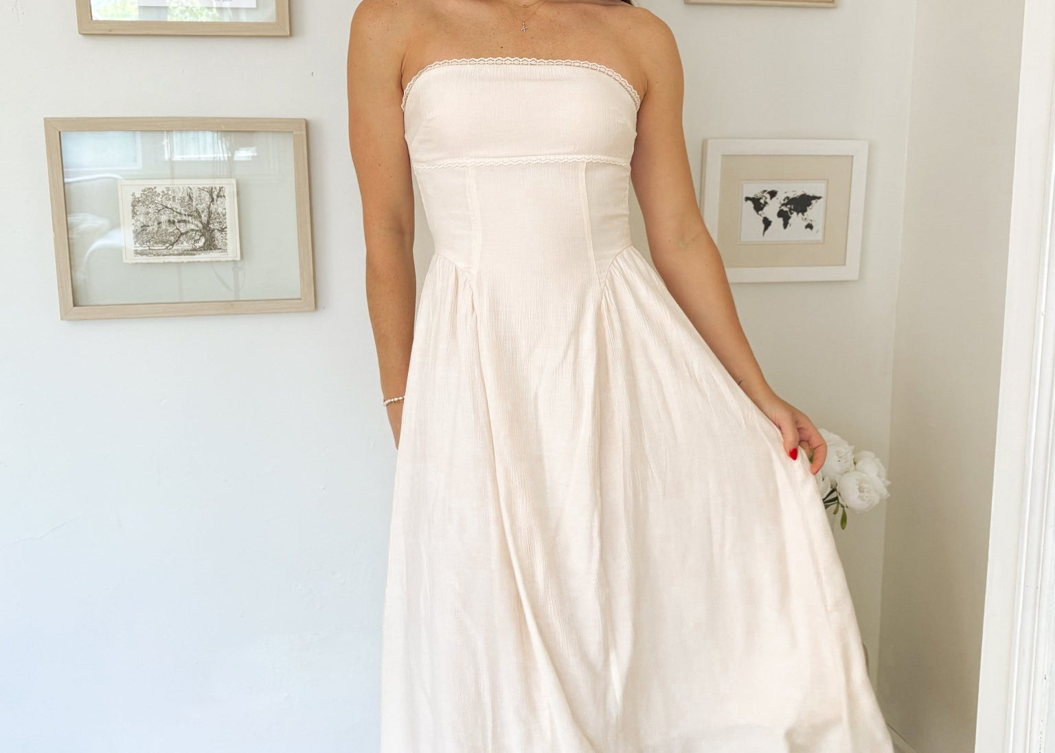The Lainey Effortless Ivory Dress - Love and Lee Apparel