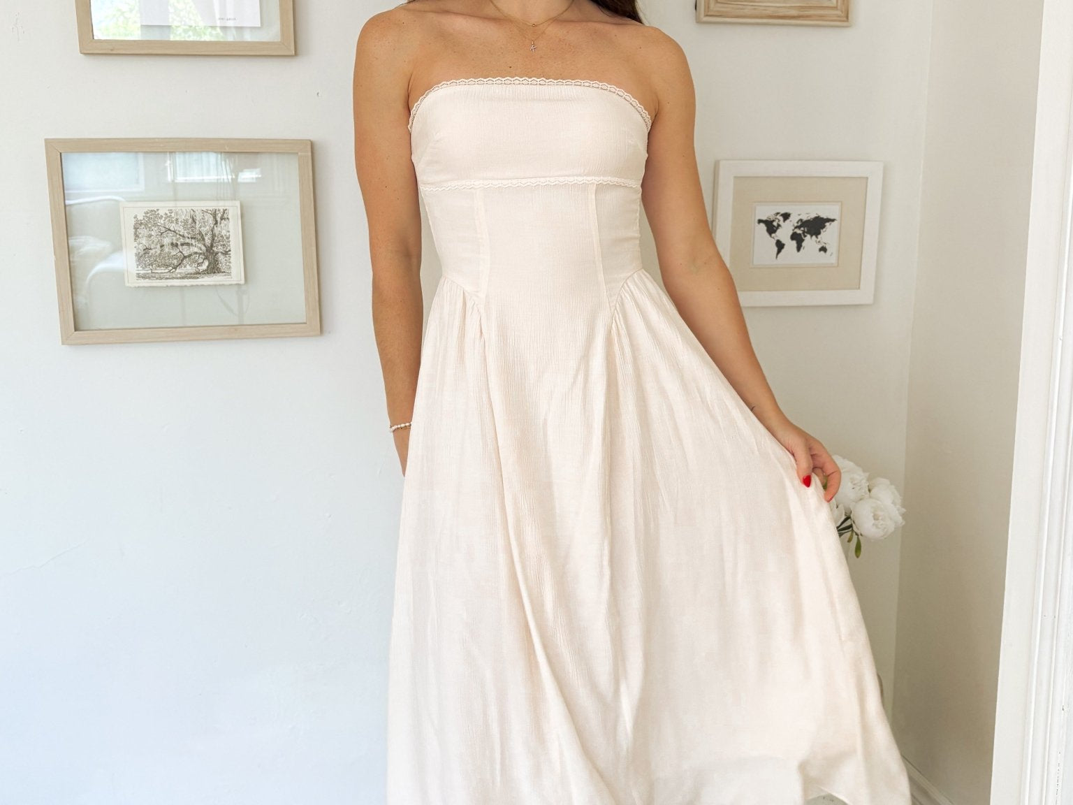 The Lainey Effortless Ivory Dress - Love and Lee Apparel