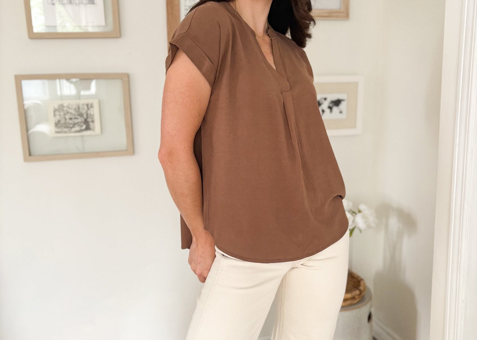 Frankie Short Sleeve Blouse - Love and Lee Apparel