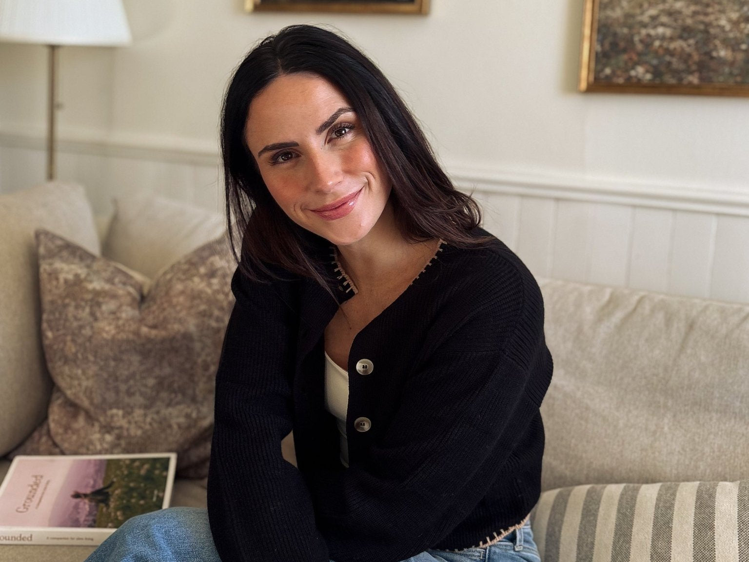 The Eugenie Contrast Stitch Trim Button Down Knit Cardigan - Love and Lee Apparel