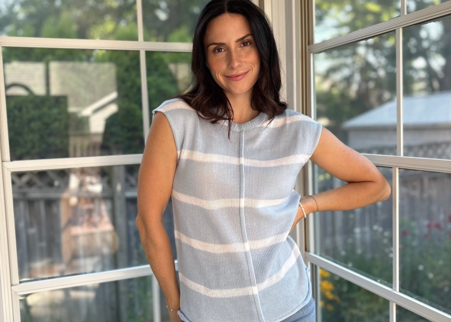 Garrick Cap Sleeve Woven Top - Love and Lee Apparel