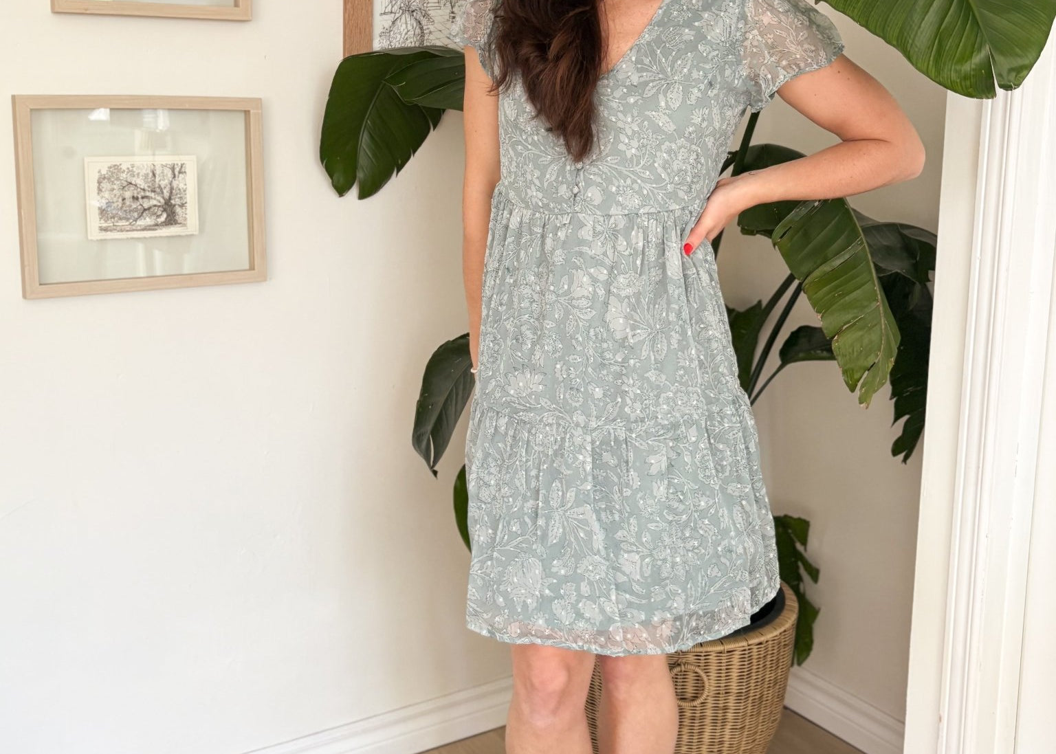 The Emma Blue Swiss Dot Dress - Love and Lee Apparel