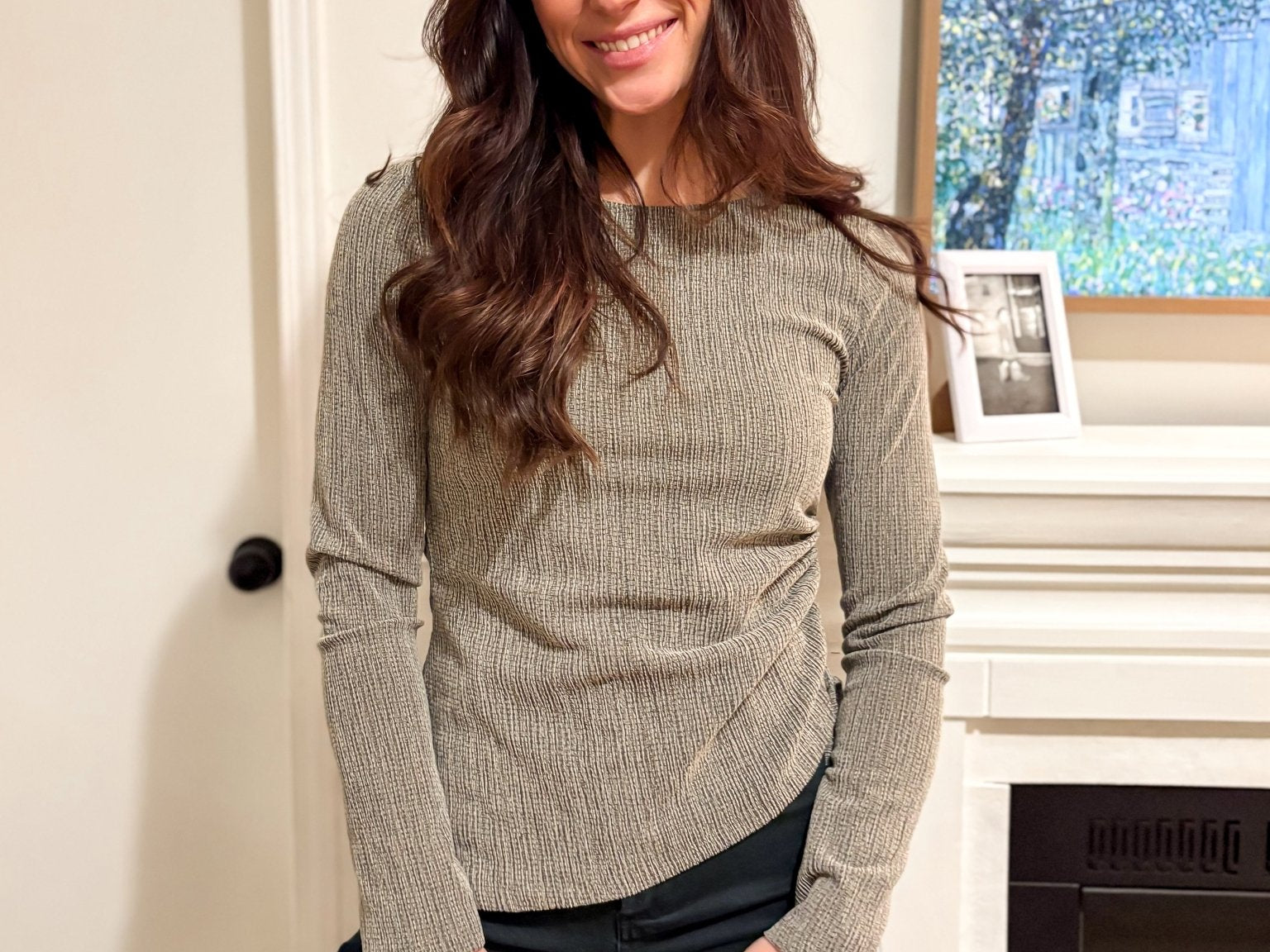 The Blair Ruched Two Tone Texture Knit Top - Available in 2 colours - Love and Lee Apparel