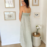 The Isabella White And Green Maxi Dress - Love and Lee Apparel