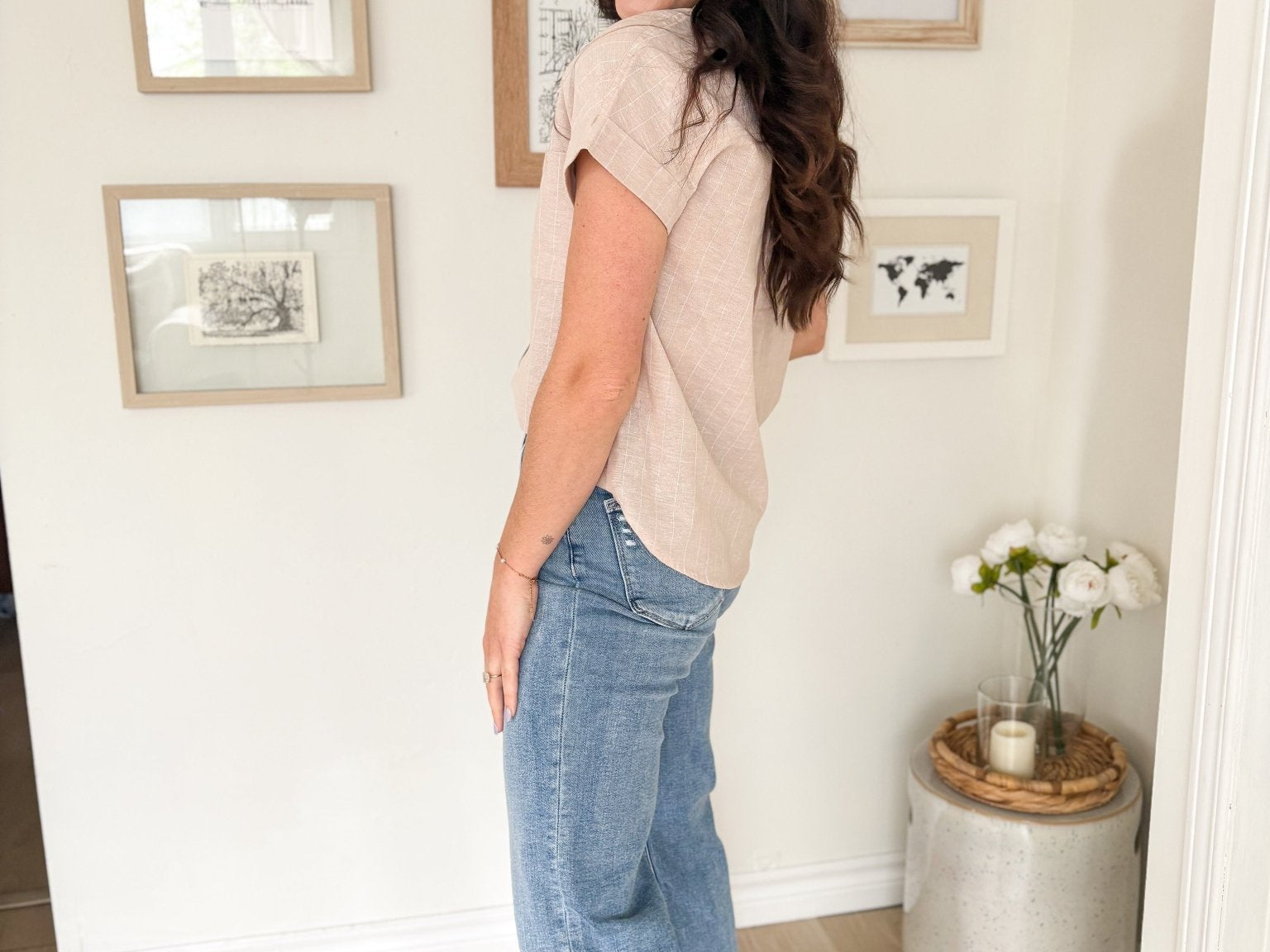 Saralynn Linen Short Sleeve Blouse - Love and Lee Apparel