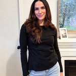 The Blair Ruched Two Tone Texture Knit Top - Available in 2 colours - Love and Lee Apparel
