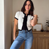 Gwen Tie Up Short Sleeve Cardigan - Love and Lee Apparel