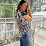 'The Ivy Society' Striped Lightweight Blouse - Love and Lee Apparel